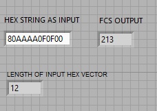 Frame Check Sequence labview vi前面板